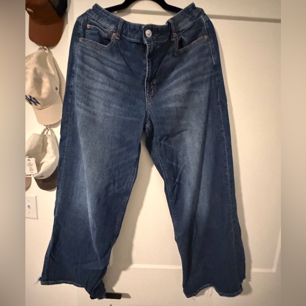 American Eagle Outfitters Dark Blue Flare Jeans - Picture 1 of 2
